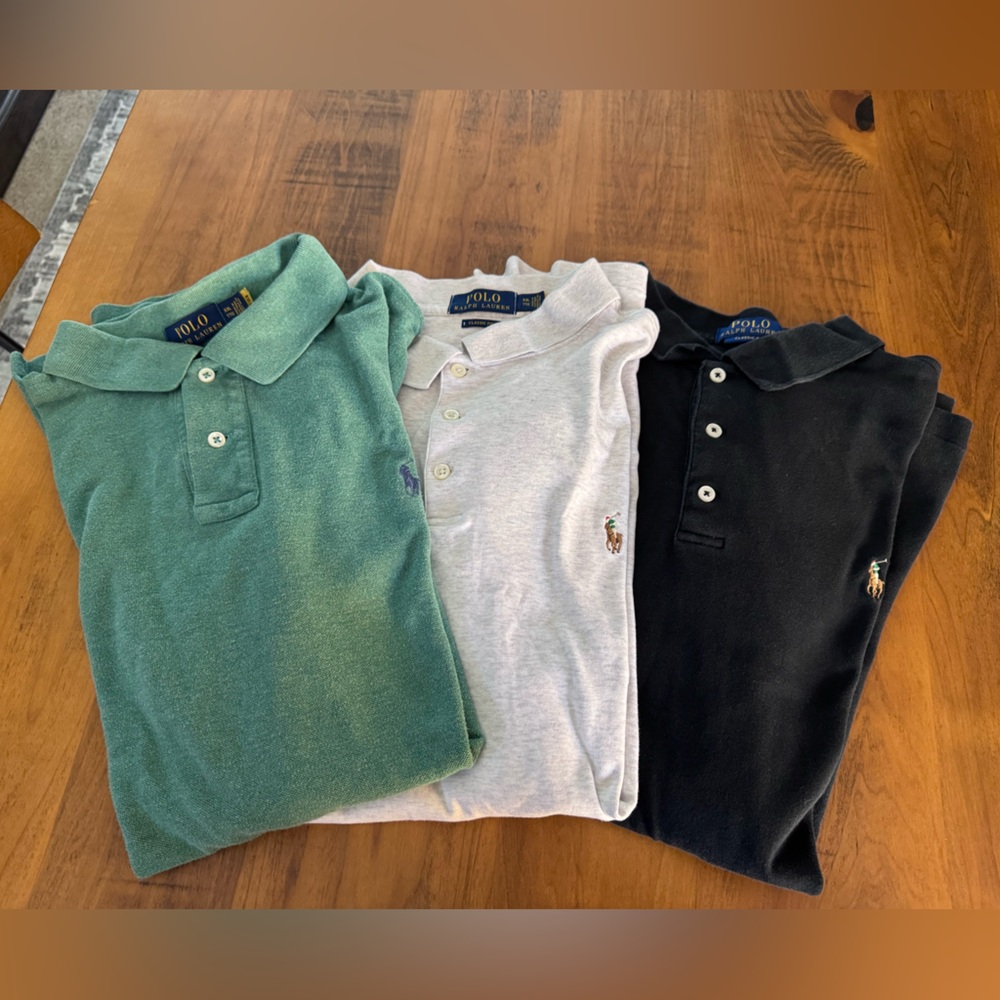 Three Ralph Lauren Classic Polo Shirts